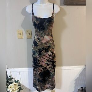 SHEIN Multi-Color Tie-Dye Maxi Slip Dress